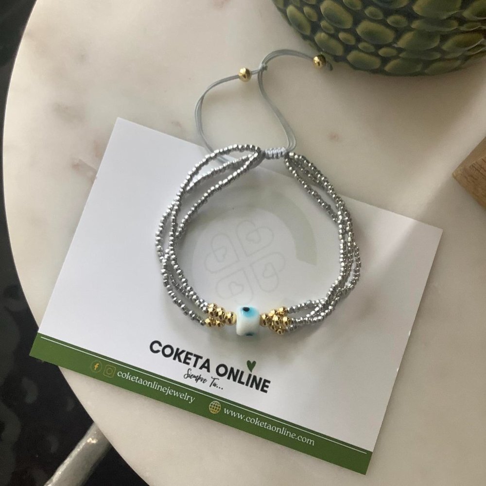 Bracelet Macrame Womens Silver 1 Piece Brand New